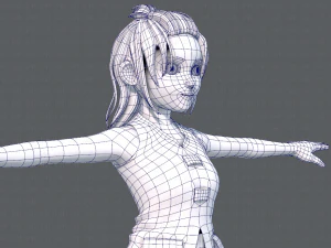 base girlv06 abbigliamento v01 Modello 3D