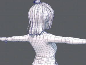 base girlv06 abbigliamento v01 Modello 3D