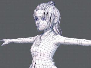 base girlv06 abbigliamento v01 Modello 3D