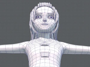 base girlv06 abbigliamento v01 Modello 3D