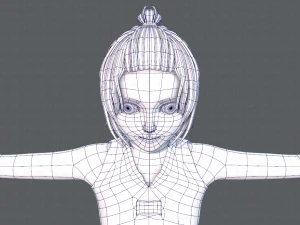 base girlv06 abbigliamento v01 Modello 3D