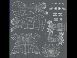 base girlv06 abbigliamento v01 Modello 3D