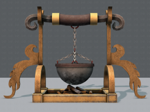 charcoal pot v01 3D Model