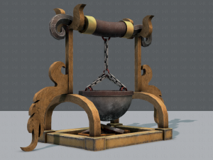 charcoal pot v01 3D Model