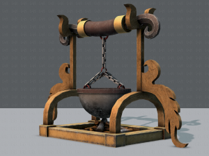 charcoal pot v01 3D Model
