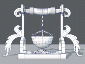 charcoal pot v01 3D Model