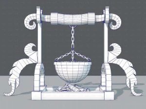 charcoal pot v01 3D Model