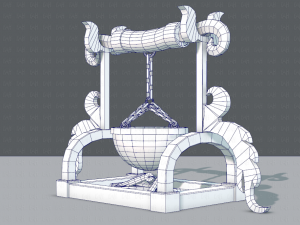 charcoal pot v01 3D Model