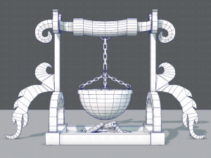 charcoal pot v01 3D Model