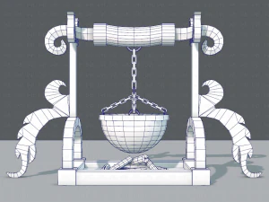 charcoal pot v01 3D Model