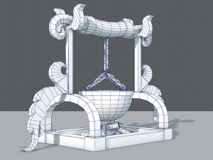 charcoal pot v01 3D Model