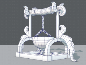 charcoal pot v01 3D Model