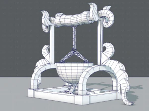 charcoal pot v01 3D Model