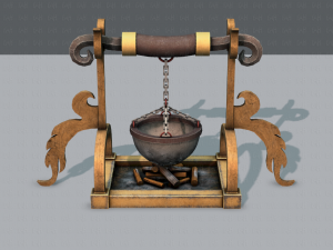 charcoal pot v01 3D Model