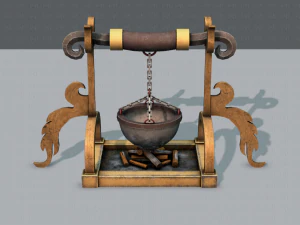 charcoal pot v01 3D Model
