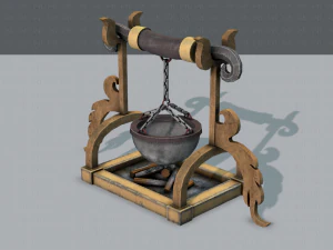 charcoal pot v01 3D Model