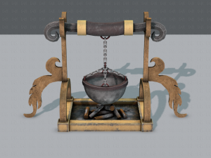 charcoal pot v01 3D Model