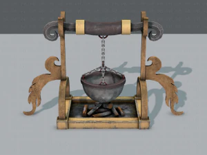 charcoal pot v01 3D Model