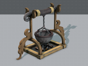 charcoal pot v01 3D Model