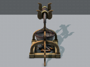 charcoal pot v01 3D Model
