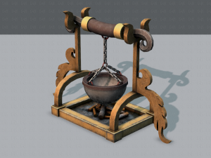 charcoal pot v01 3D Model