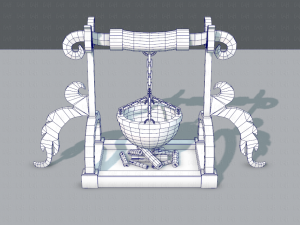 charcoal pot v01 3D Model