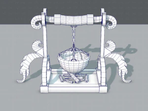 charcoal pot v01 3D Model