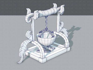 charcoal pot v01 3D Model