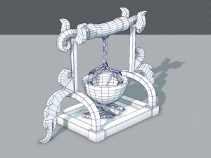 charcoal pot v01 3D Model