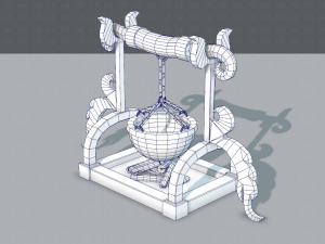 charcoal pot v01 3D Model