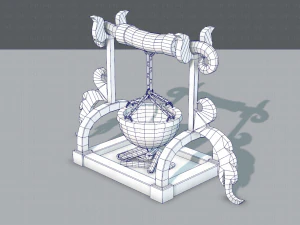 charcoal pot v01 3D Model