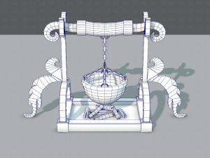 charcoal pot v01 3D Model