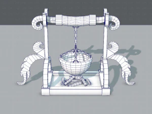 charcoal pot v01 3D Model