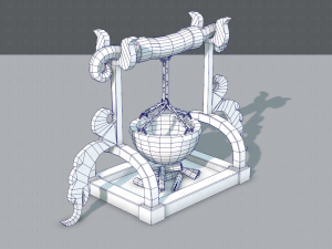 charcoal pot v01 3D Model