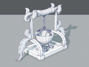 charcoal pot v01 3D Model