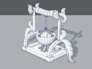 charcoal pot v01 3D Model