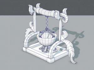 charcoal pot v01 3D Model