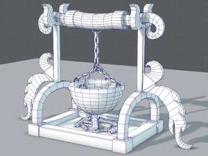 charcoal pot v01 3D Model