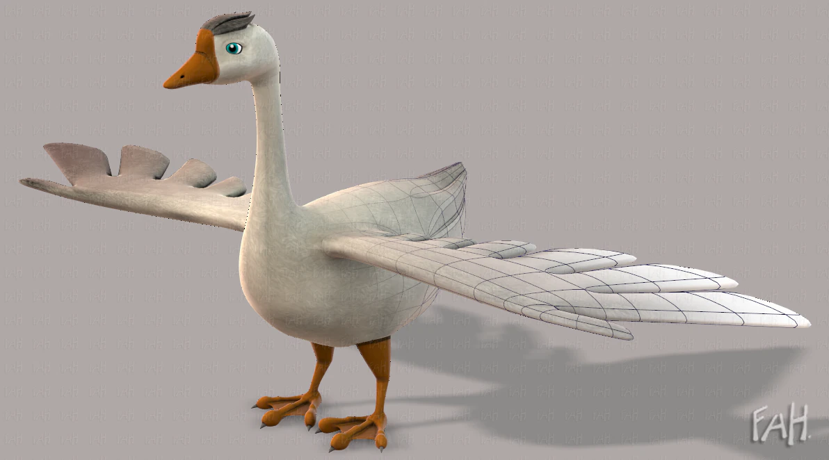 duck v01 3D Model .c4d .max .obj .3ds .fbx .stl .blend 