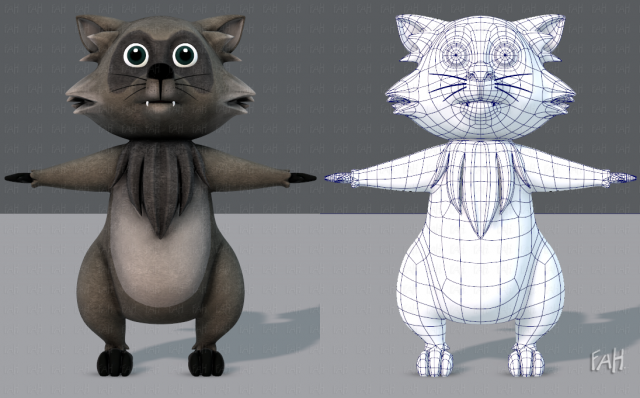 raccoon v01 3D Model .c4d .max .obj .3ds .fbx .stl .blend 