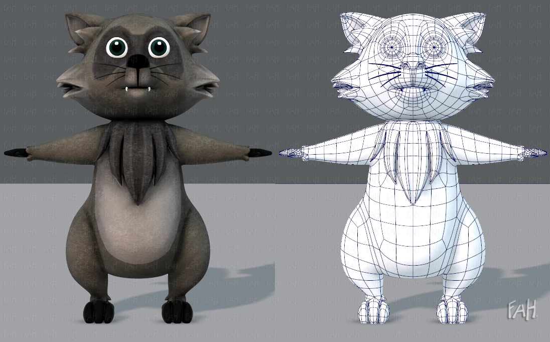 raccoon v01 3D Model .c4d .max .obj .3ds .fbx .stl .blend 