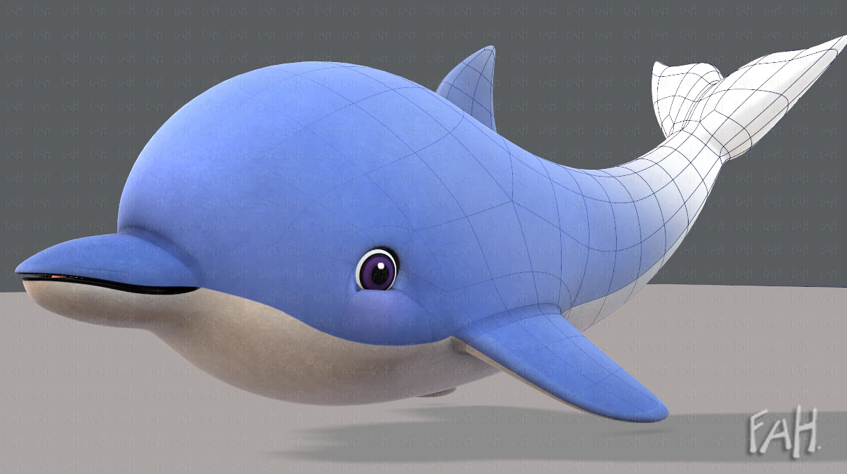 golfinho v01 Modelo 3D .c4d .max .obj .3ds .fbx .stl .blend 