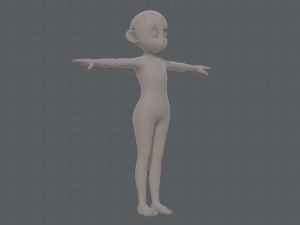 base mesh girl characterv12 3Dモデル