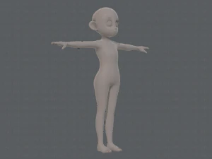 base mesh girl characterv12 3D Model