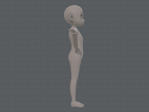 base mesh girl characterv12 3Dモデル