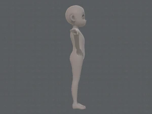 base mesh girl characterv12 3D Model