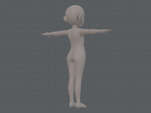 base mesh girl characterv12 3Dモデル