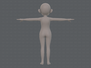 base mesh girl characterv12 3Dモデル