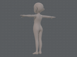 base mesh girl characterv12 3Dモデル