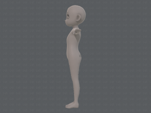 base mesh girl characterv12 3Dモデル